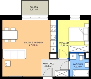 2 pokoje, apartament 46,57 m², piętro 2, oferta nr B.2.9, ELEWATOR. Mieszkania&Lofty - mieszkania, Wrocław, Kleczków, Psie Pole, Rychtalska/Zakładowa