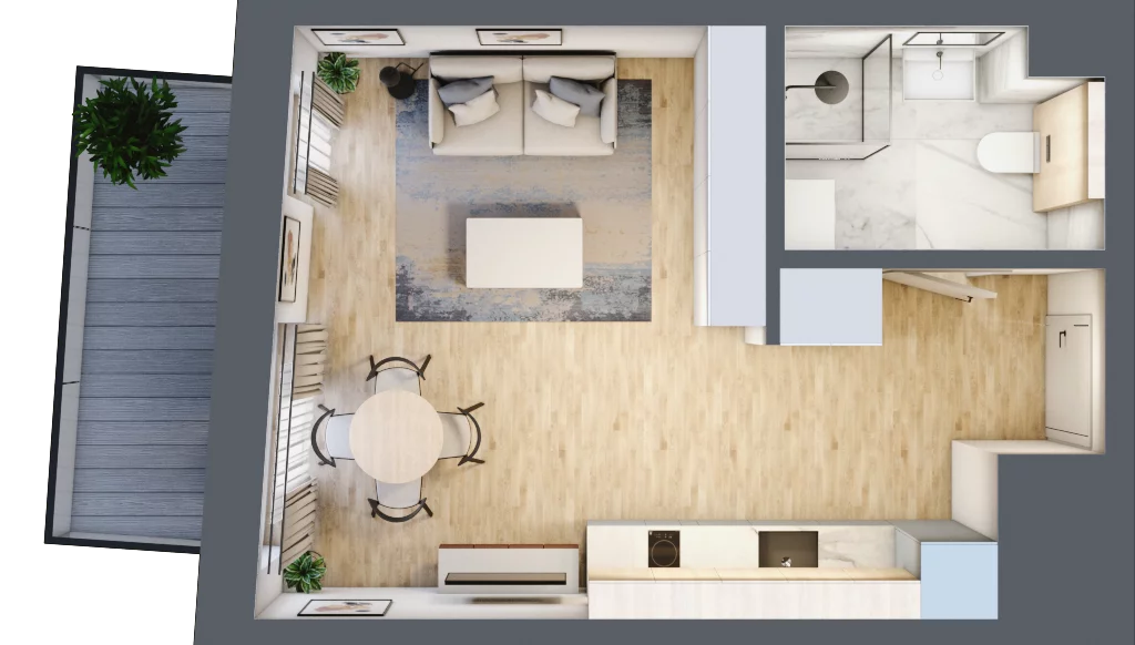 1 pokój, apartament 28,13 m², piętro 5, oferta nr M.80, Craft Zabłocie, Kraków, Podgórze, Zabłocie, ul. Zabłocie 20