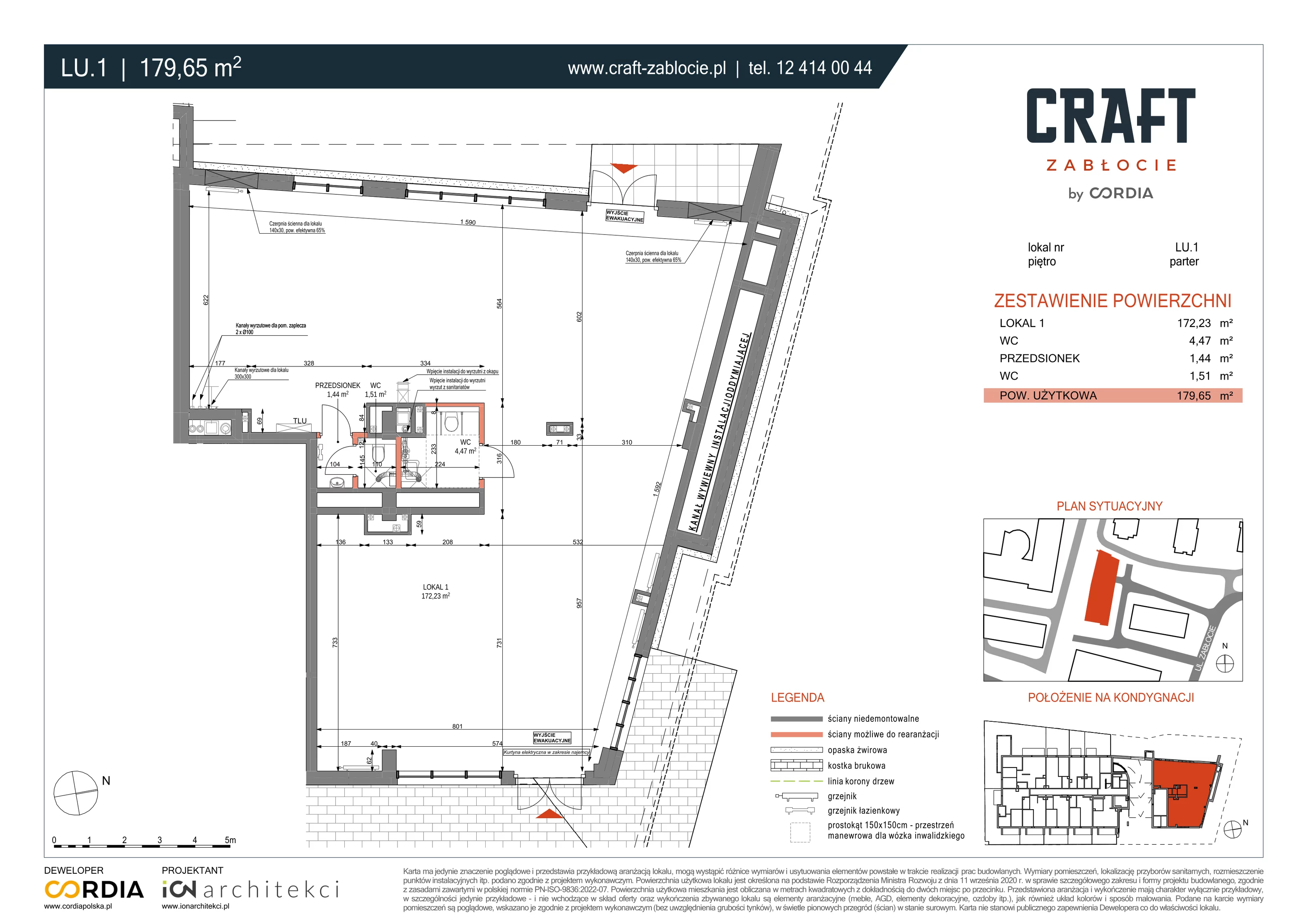 Lokal użytkowy 179,65 m², oferta nr LU.01, Craft Zabłocie - lokale użytkowe, Kraków, Podgórze, Zabłocie, ul. Zabłocie 22A