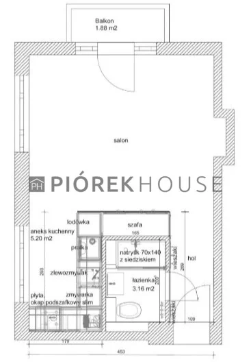 1 pokój, apartament 27,00 m², piętro 1, oferta nr , 75768/6624/OMS, Warszawa, Mokotów, Mokotów, Czerska