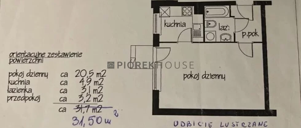 Mieszkanie na sprzedaż, 31,50 m², 1 pokój, parter, oferta nr 66058/6624/OMS