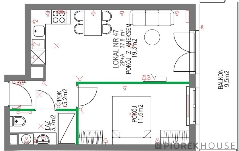 2 pokoje, mieszkanie 37,80 m², piętro 3, oferta nr , 78214/6624/OMS, Warszawa, Białołęka, Białołęka, Dionizosa