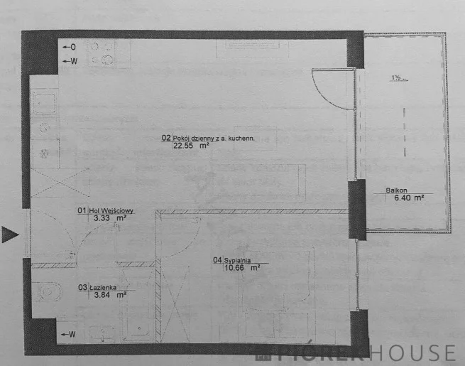 2 pokoje, mieszkanie 40,38 m², piętro 1, oferta nr , 76042/6624/OMS, Warszawa, Ursynów, Ursynów, Hilarego Koprowskiego