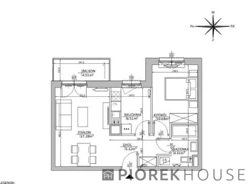 2 pokoje, mieszkanie 45,50 m², piętro 1, oferta nr , 77554/6624/OMS, Warszawa, Ursynów, Ursynów, Kłobucka