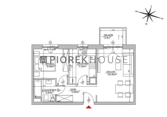 Mieszkanie dwupokojowe 42,52 m², Warszawa, Ursus, Kompanii AK "Goplana", Sprzedaż