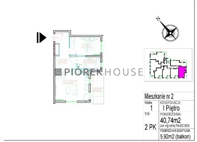 Mieszkanie 40,74 m², piętro 1, oferta nr , 66688/6624/OMS, Warszawa, Rembertów, Rembertów, Marsa-idx