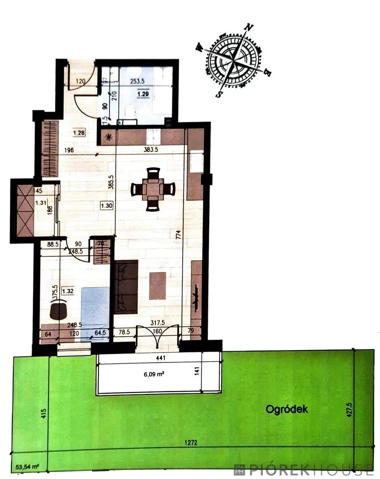 2 pokoje, mieszkanie 54,00 m², piętro 1, oferta nr , 78242/6624/OMS, Dębica, Poddęby