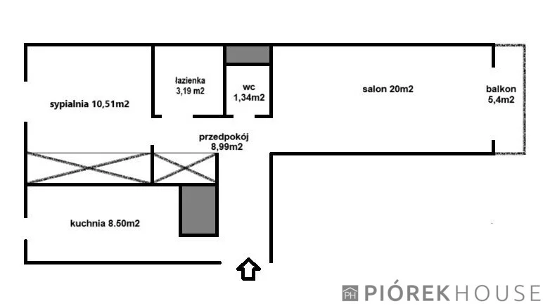 2 pokoje, mieszkanie 52,62 m², piętro 2, oferta nr , 76939/6624/OMS, Ząbki, Powstańców