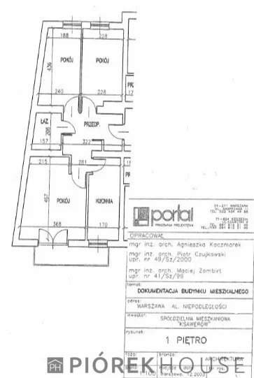 3 pokoje, mieszkanie 54,97 m², piętro 1, oferta nr , 76674/6624/OMS, Warszawa, Mokotów, Mokotów, Aleja Niepodległości