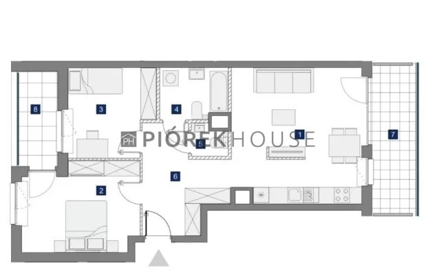 3 pokoje, apartament 71,74 m², piętro 5, oferta nr , 76576/6624/OMS, Warszawa, Mokotów, Mokotów, Białej Floty
