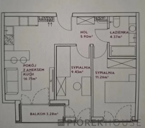 3 pokoje, apartament 47,93 m², piętro 1, oferta nr , 75846/6624/OMS, Warszawa, Białołęka, Białołęka, Geometryczna