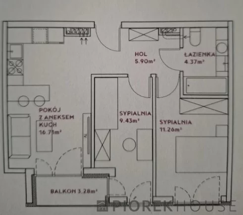 3 pokoje, apartament 47,93 m², piętro 1, oferta nr , 77137/6624/OMS, Warszawa, Białołęka, Białołęka, Geometryczna