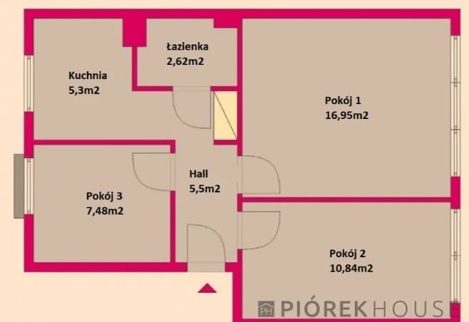 3 pokoje, mieszkanie 48,69 m², piętro 3, oferta nr , 76715/6624/OMS, Warszawa, Wola, Wola, Jana Olbrachta