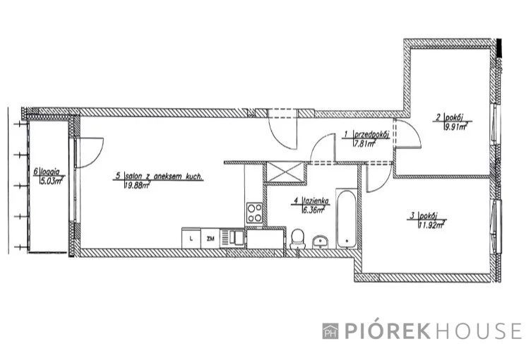 3 pokoje, apartament 55,88 m², piętro 1, oferta nr , 75890/6624/OMS, Warszawa, Ursynów, Ursynów, Kłobucka