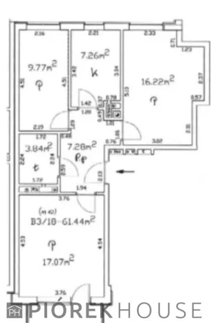 3 pokoje, mieszkanie 61,44 m², piętro 3, oferta nr , 76062/6624/OMS, Warszawa, Targówek, Targówek, Lewinowska