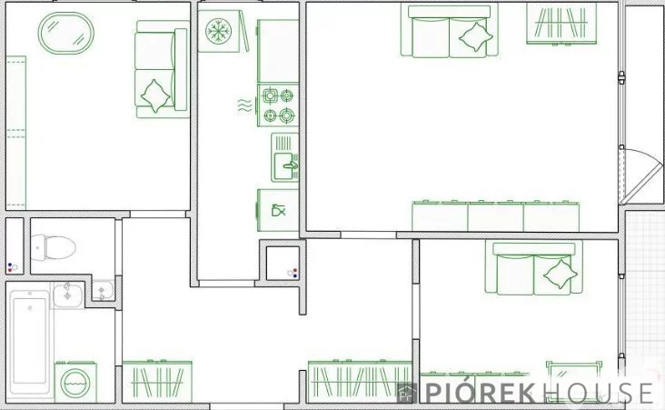 3 pokoje, mieszkanie 56,00 m², parter, oferta nr , 78474/6624/OMS, Warszawa, Bielany, Bielany, Marii Dąbrowskiej