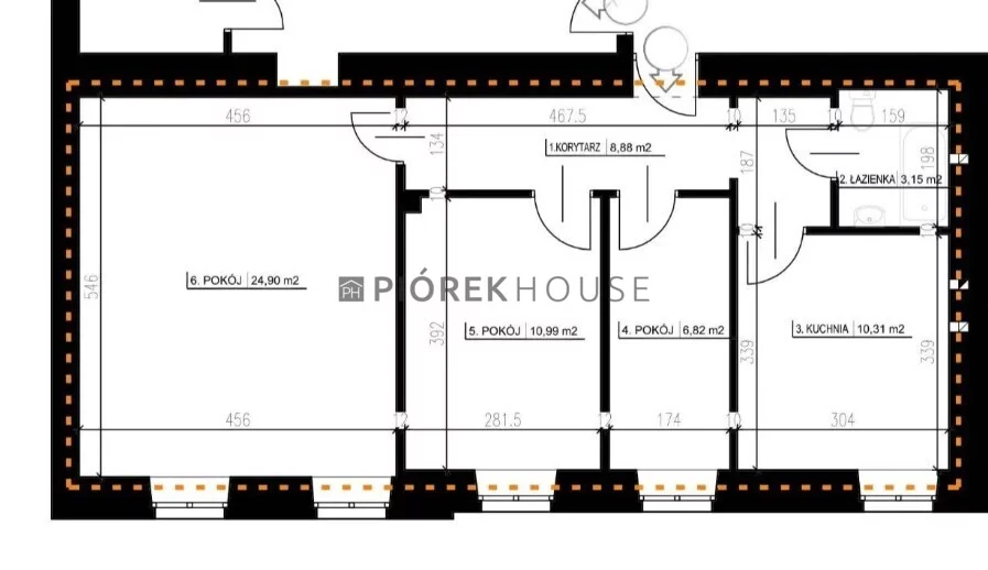 Mieszkanie trzypokojowe 65,50 m², Warszawa, Mokotów, Sandomierska, Sprzedaż