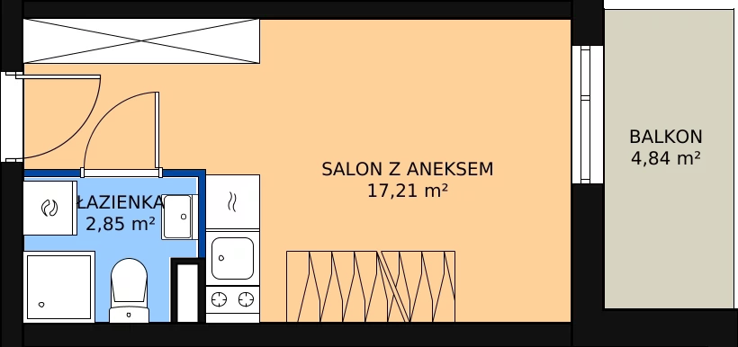 Zalety mieszkania 42.24 m², AB.4.068