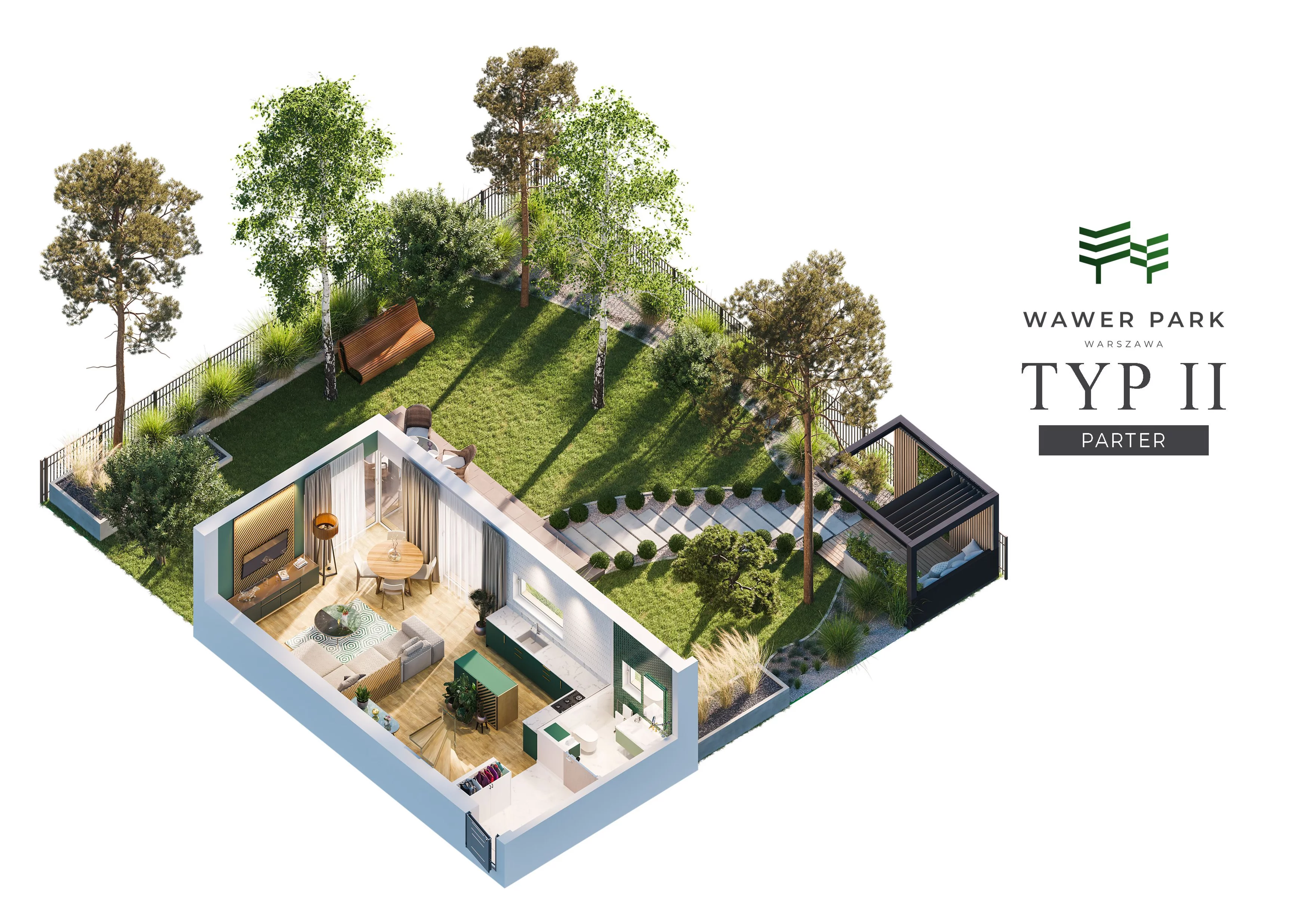 Dom 98,95 m², oferta nr 2A.2, Wawer Park, Warszawa, Wawer, Aleksandrów, ul. Zagórzańska 52