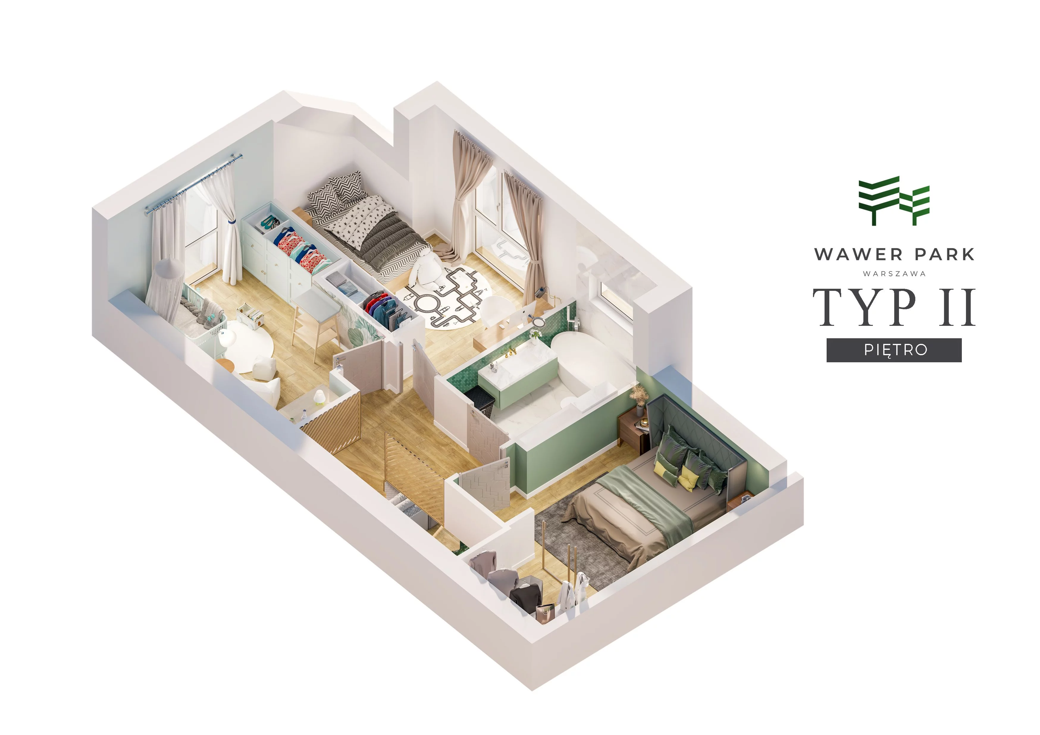 Dom 98,95 m², oferta nr 2A.2, Wawer Park, Warszawa, Wawer, Aleksandrów, ul. Zagórzańska 52
