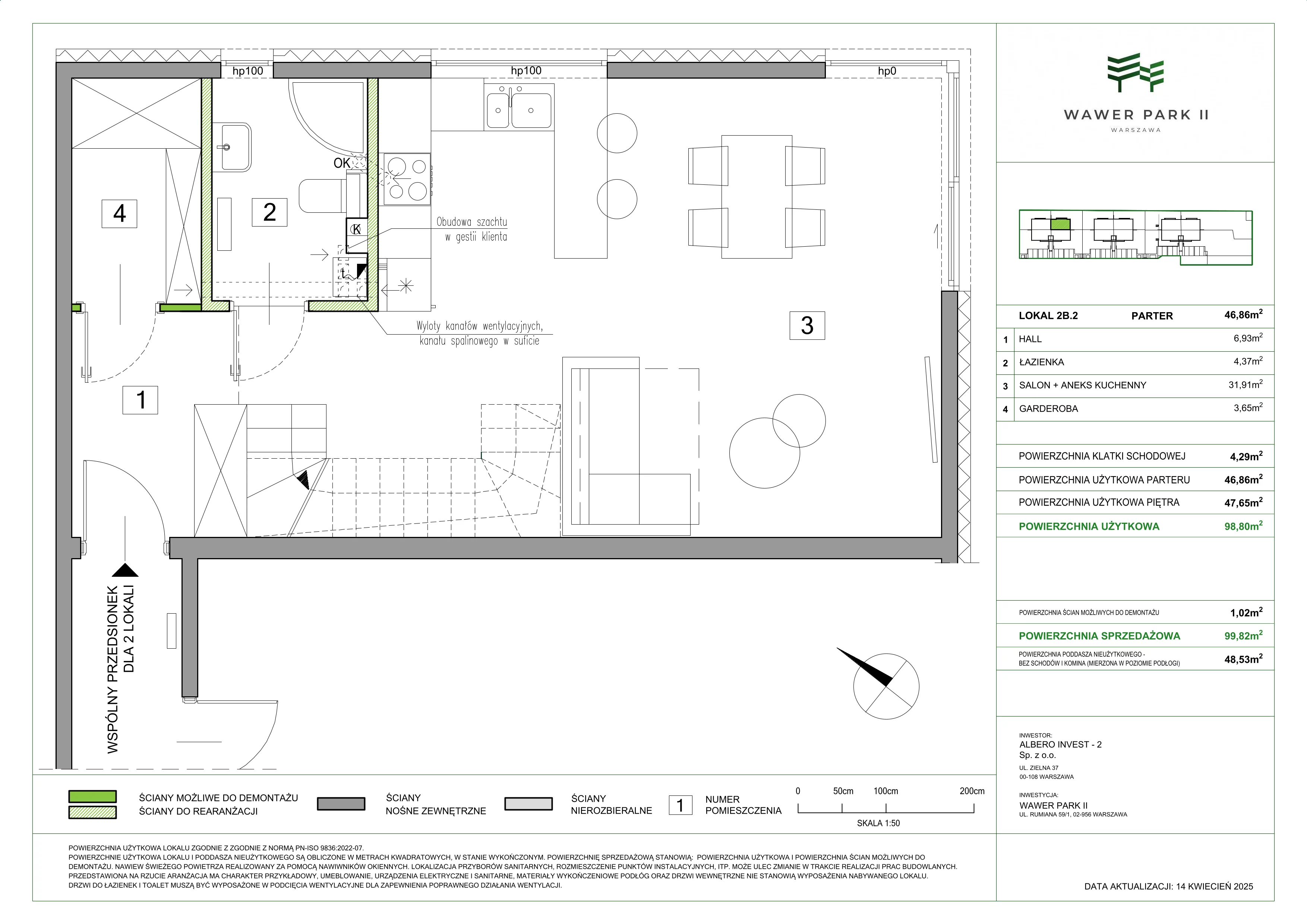 Dom 98,80 m², oferta nr 2B.2, Wawer Park, Warszawa, Wawer, Aleksandrów, ul. Zagórzańska 52