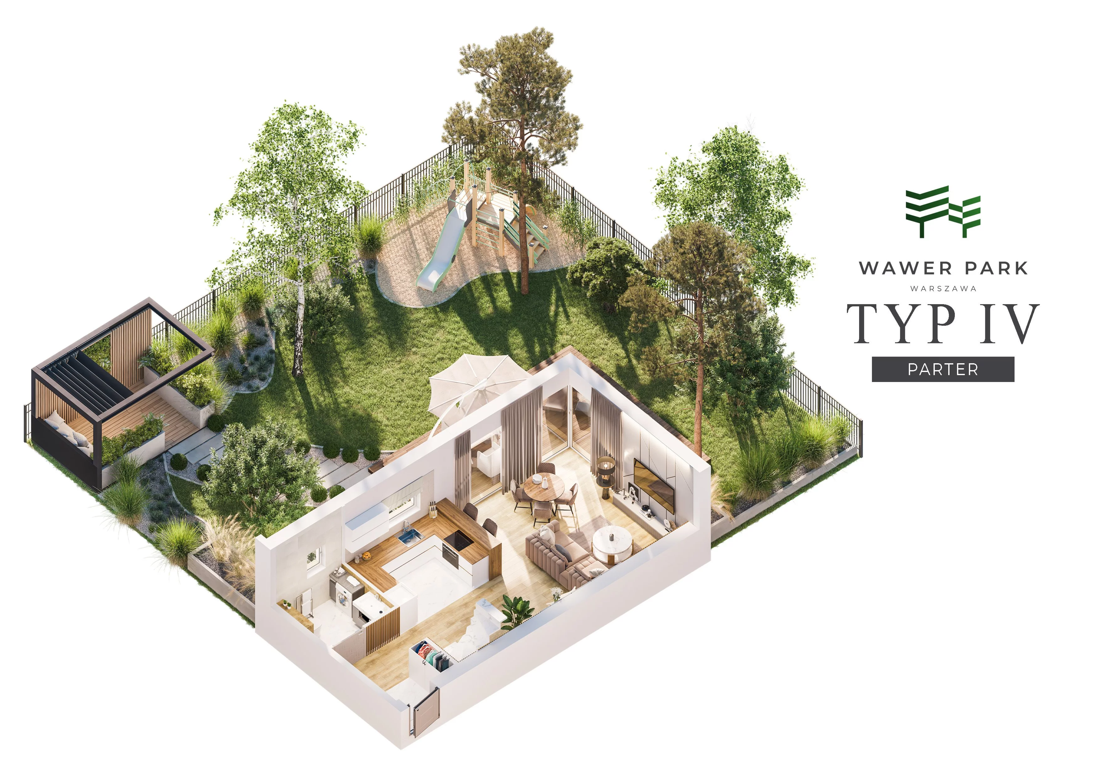 Dom 98,80 m², oferta nr 2B.2, Wawer Park, Warszawa, Wawer, Aleksandrów, ul. Zagórzańska 52
