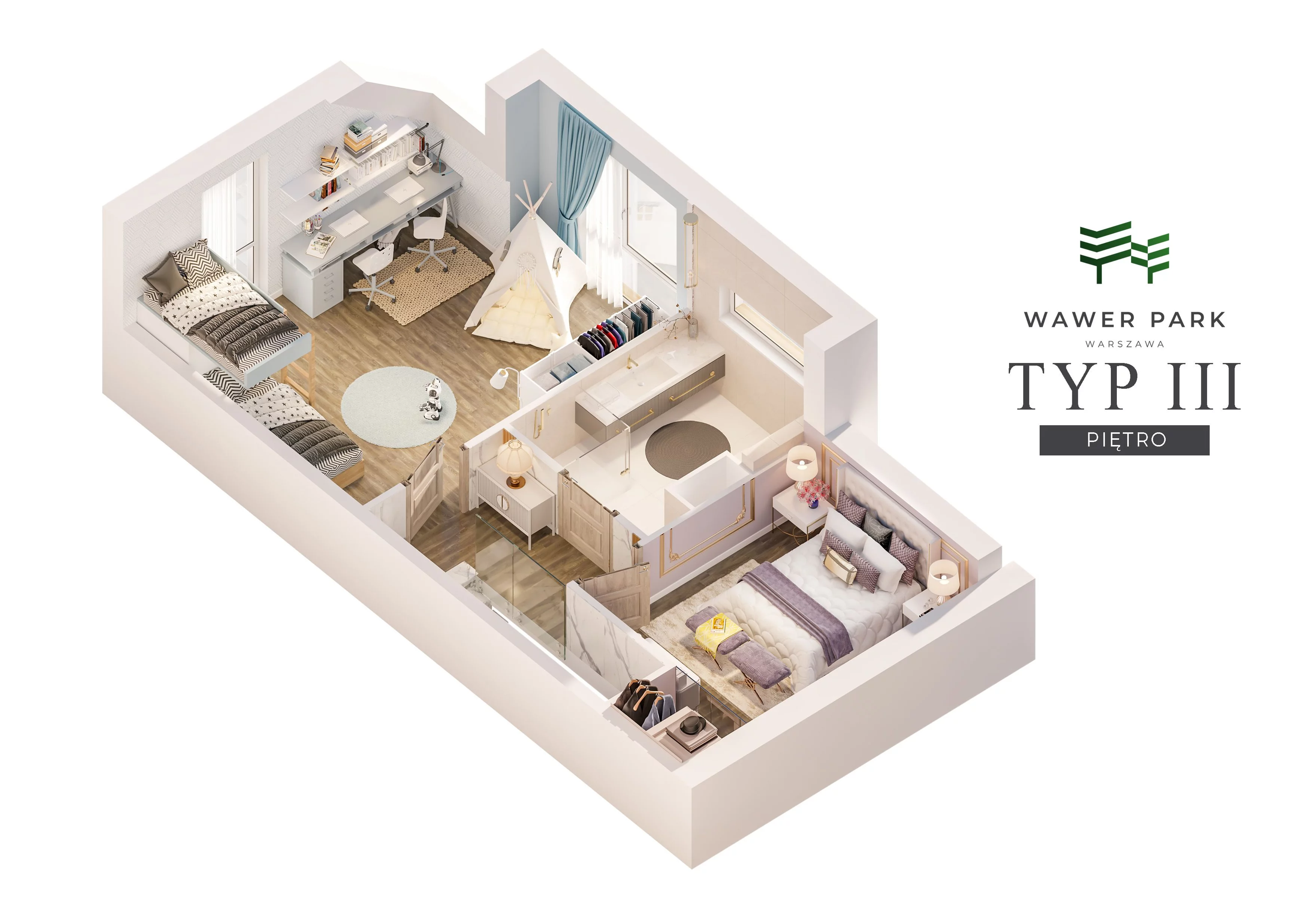 Dom 92,32 m², oferta nr 2F.1, Wawer Park, Warszawa, Wawer, Aleksandrów, ul. Zagórzańska 52