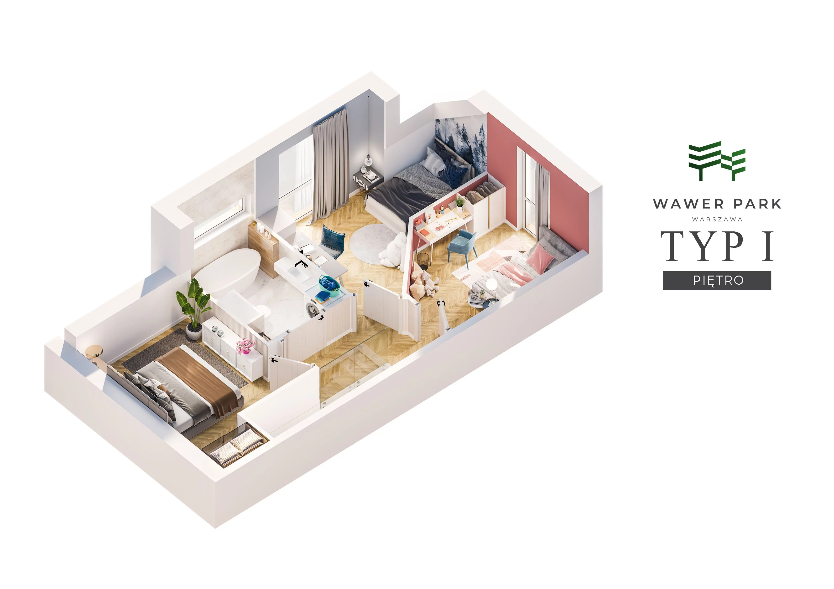 Dom 92,24 m², oferta nr 3C.1, Wawer Park, Warszawa, Wawer, Aleksandrów, ul. Zagórzańska 52