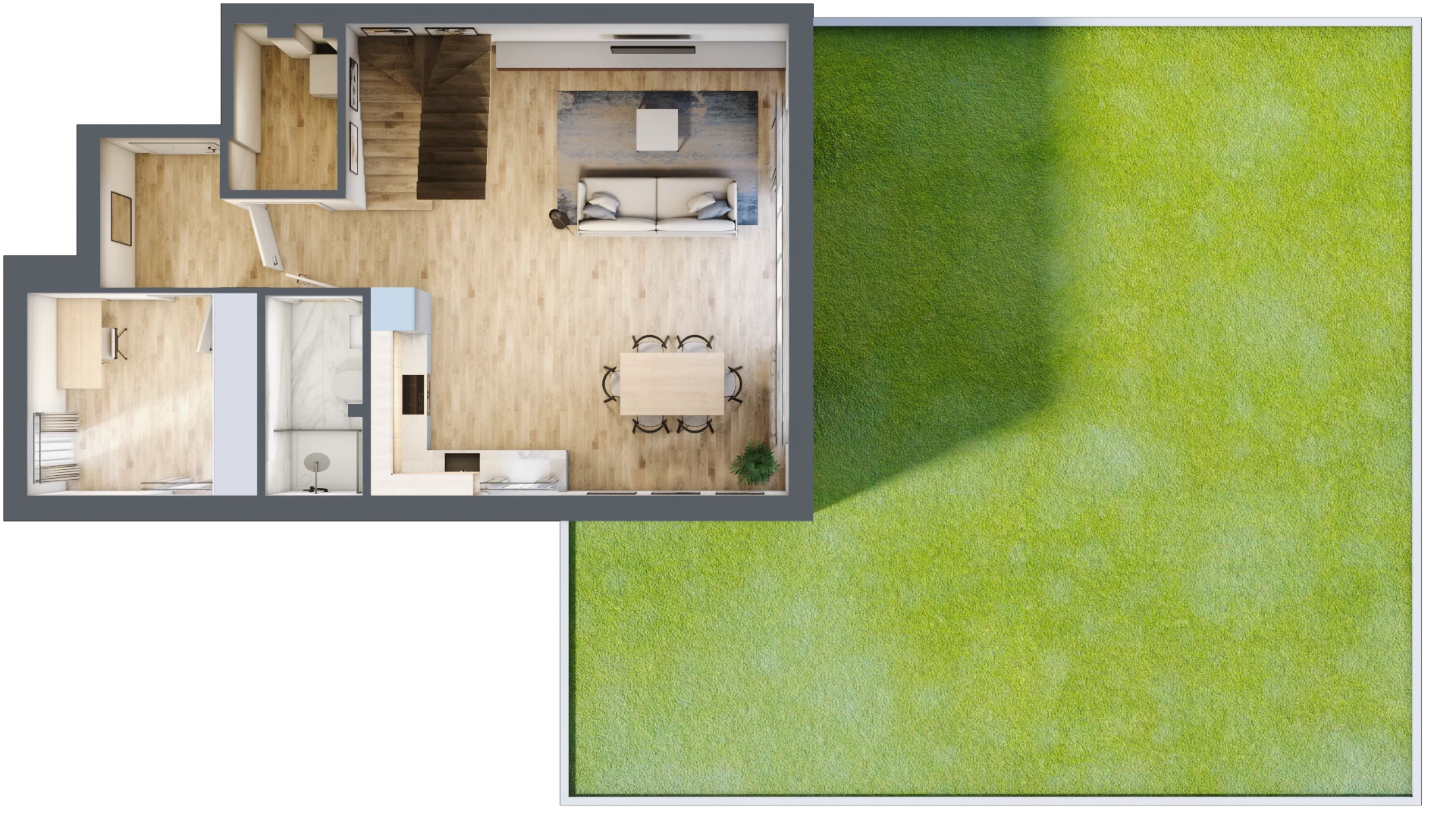 Dom 123,90 m², oferta nr 1.A, Oaza Kosmatki, Warszawa, Wawer, Gocław, ul. Kosmatki 32/34