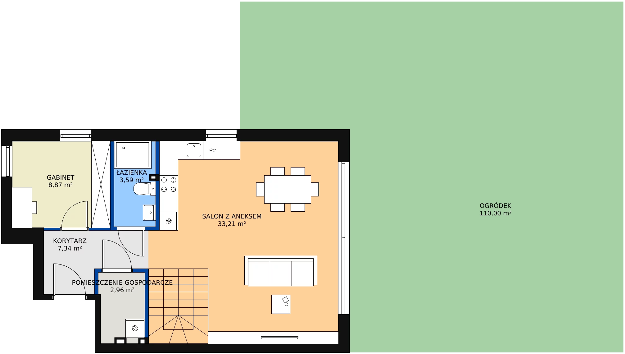 Zalety domu 123.9 m², 2.A