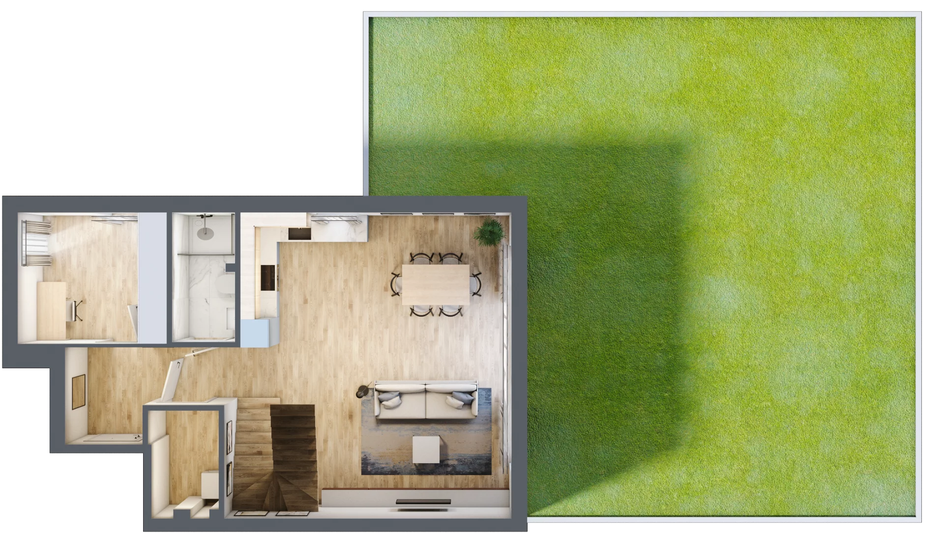 Dom 123,90 m², oferta nr 2.A, Oaza Kosmatki, Warszawa, Wawer, Gocław, ul. Kosmatki 32/34