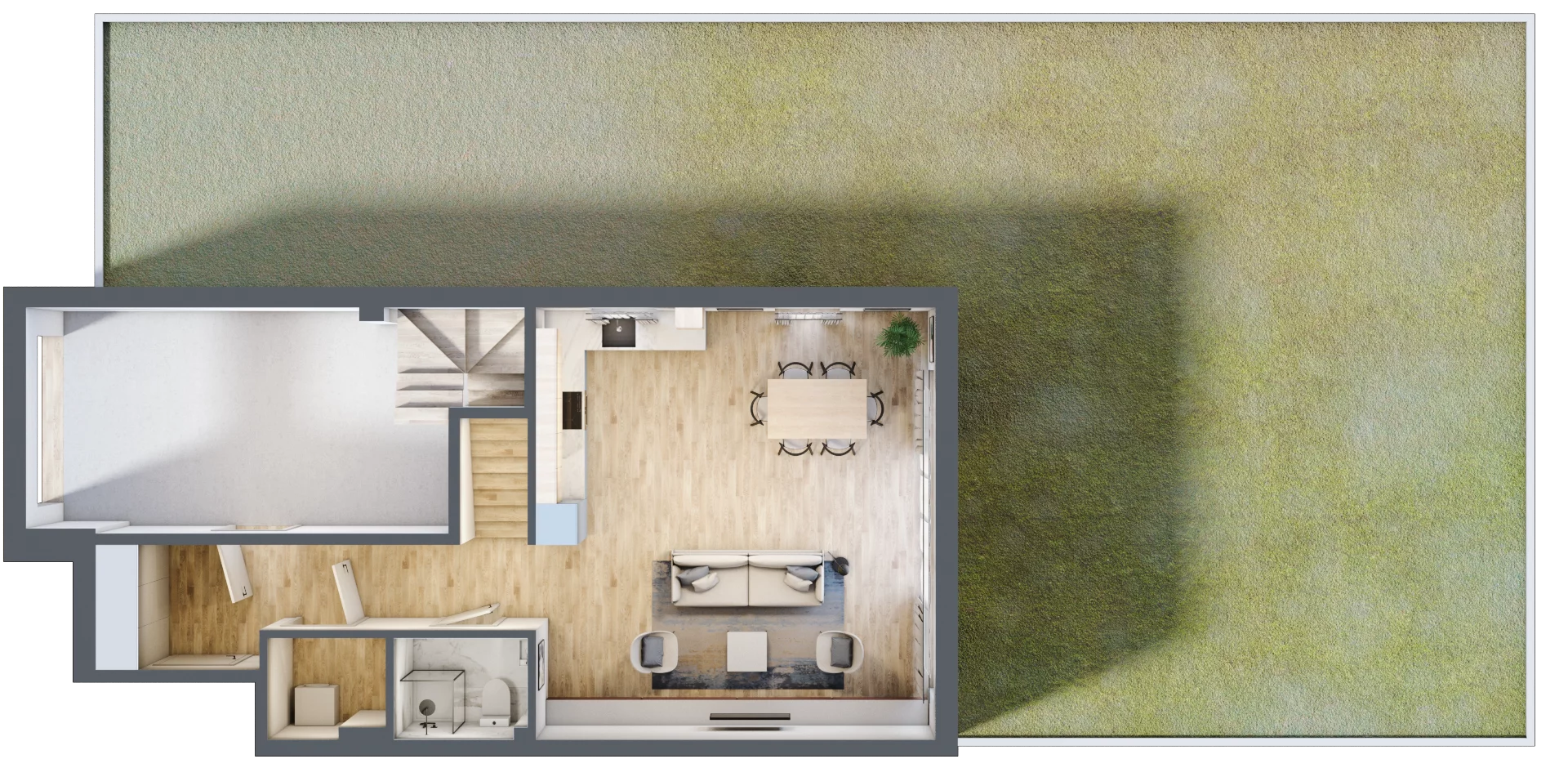 Dom 130,88 m², oferta nr 4.A, Oaza Kosmatki, Warszawa, Wawer, Gocław, ul. Kosmatki 32/34