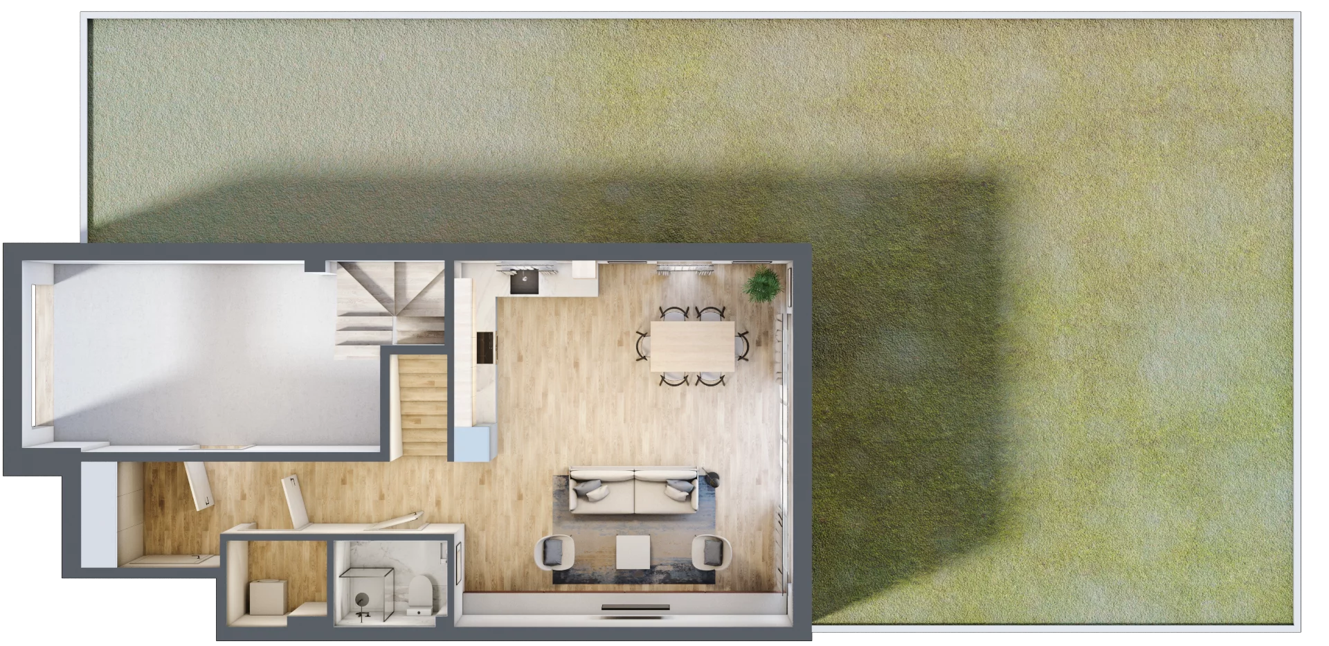 Dom 130,89 m², oferta nr 6.A, Oaza Kosmatki, Warszawa, Wawer, Gocław, ul. Kosmatki 32/34