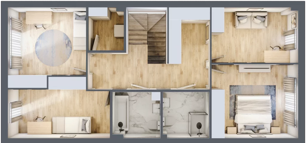 Dom 128,63 m², oferta nr 7.B, Oaza Kosmatki, Warszawa, Wawer, Gocław, ul. Kosmatki 32/34