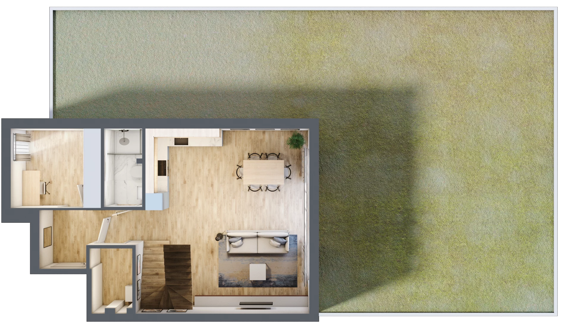 Dom 123,90 m², oferta nr 10.A, Oaza Kosmatki, Warszawa, Wawer, Gocław, ul. Kosmatki 32/34