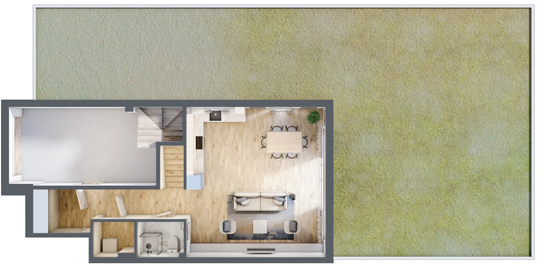 Dom 130,88 m², oferta nr 12.A, Oaza Kosmatki, Warszawa, Wawer, Gocław, ul. Kosmatki 32/34