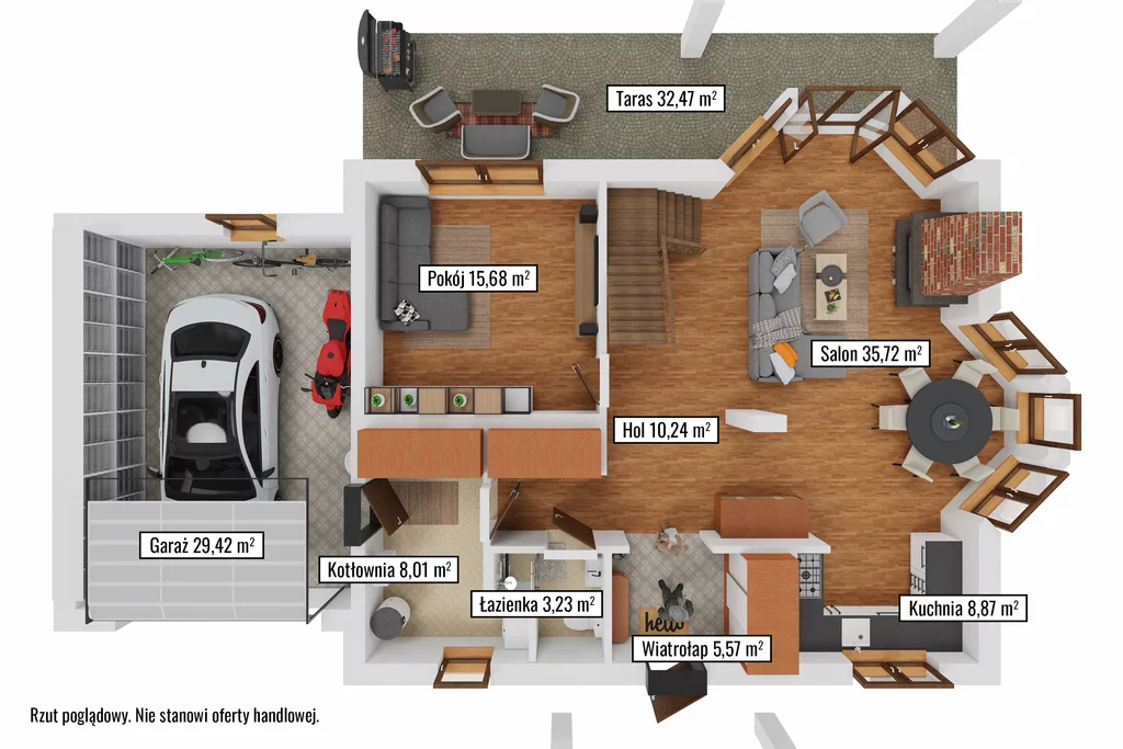 Dom 164,44 m², oferta nr , 367/14727/ODS, Borowa Góra, Długa
