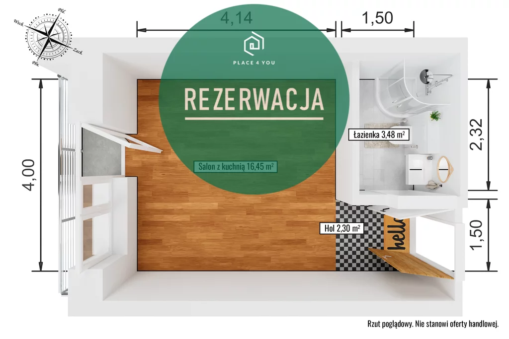 1 pokój, apartament 22,23 m², piętro 1, oferta nr , 1285/14727/OMS, Warszawa, Ursus, Ursus, Park Franciszka Adolfa Achera