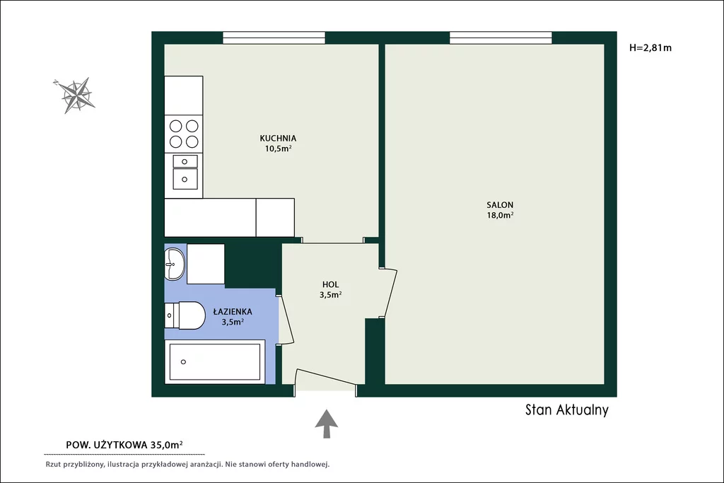 1 pokój, mieszkanie 34,94 m², piętro 1, oferta nr , 1317/14727/OMS, Warszawa, Praga Południe, Praga Południe, Podskarbińska