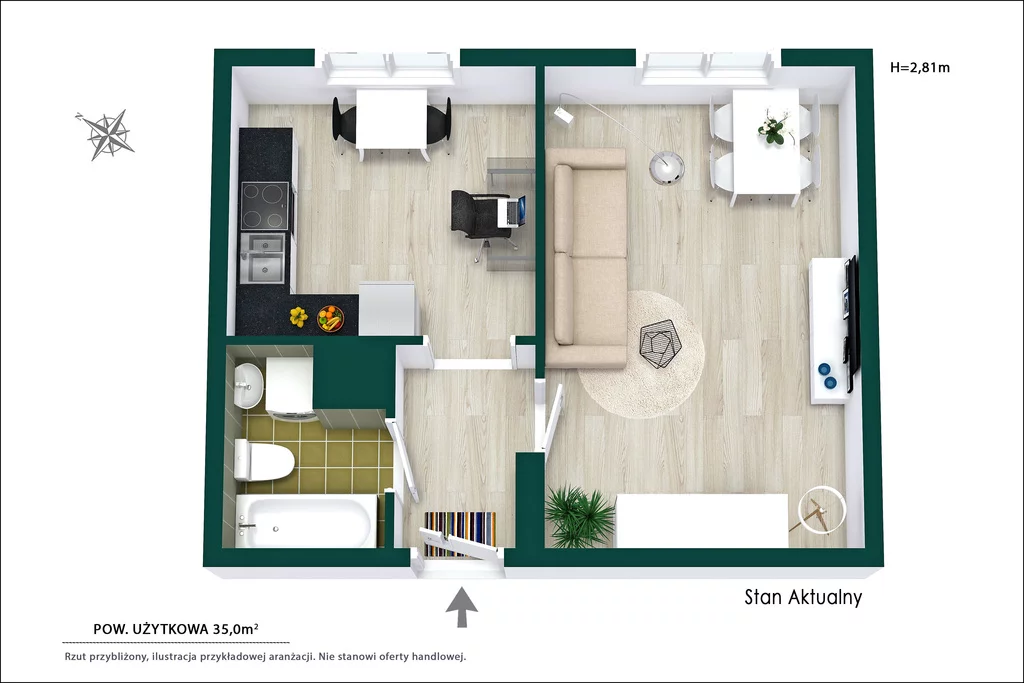 1 pokój, mieszkanie 34,94 m², piętro 1, oferta nr , 1317/14727/OMS, Warszawa, Praga Południe, Praga Południe, Podskarbińska