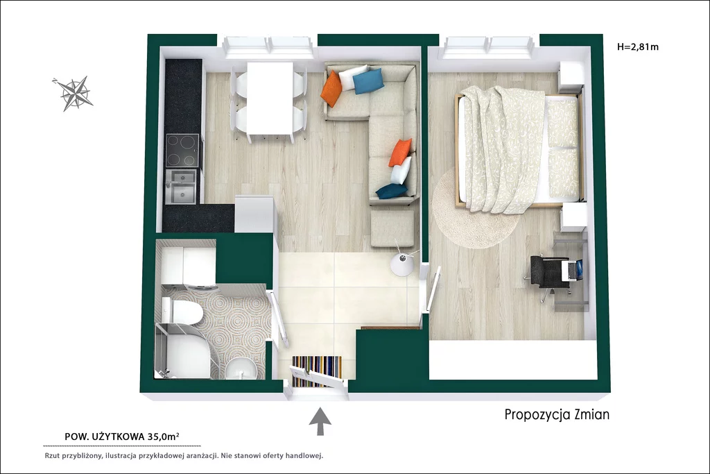 1 pokój, mieszkanie 34,94 m², piętro 1, oferta nr , 1317/14727/OMS, Warszawa, Praga Południe, Praga Południe, Podskarbińska