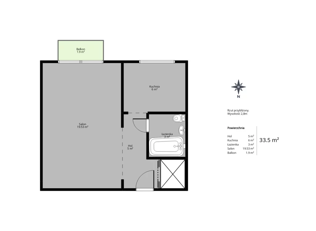 1 pokój, mieszkanie 33,54 m², piętro 1, oferta nr , 113/14727/OMW, Warszawa, Praga Północ, Praga Północ, Karola Darwina