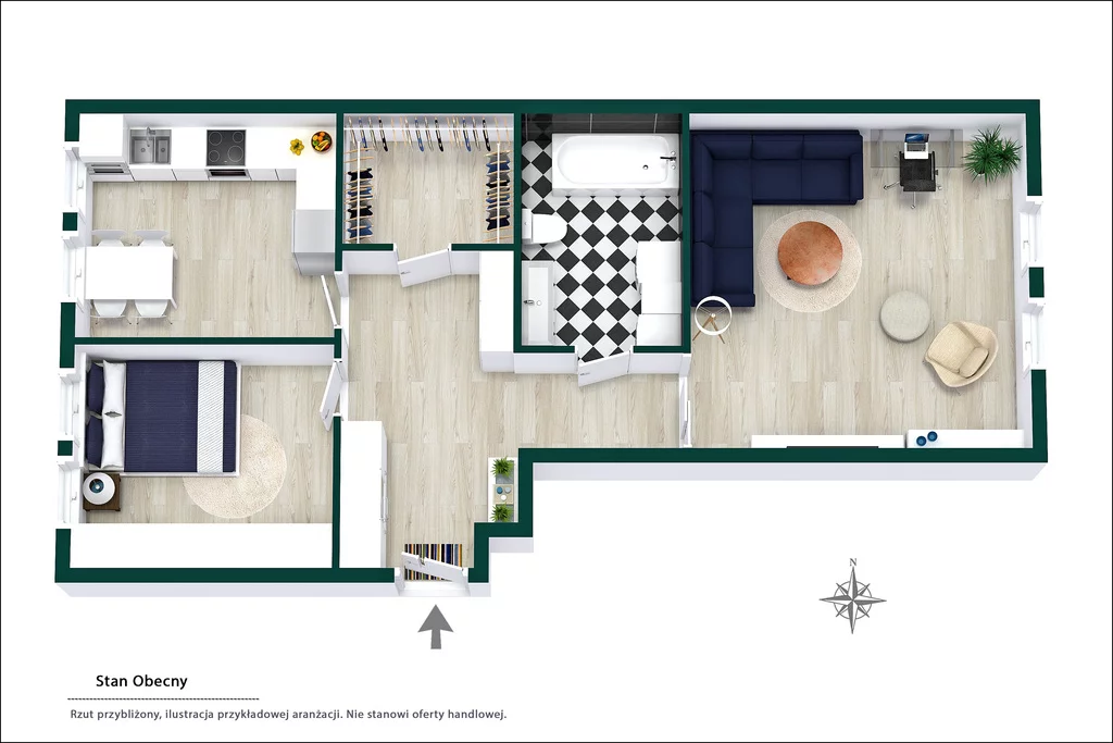 2 pokoje, mieszkanie 54,80 m², piętro 4, oferta nr , 1281/14727/OMS, Piaseczno, Albatrosów