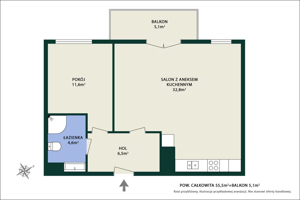 2 pokoje, mieszkanie 55,50 m², piętro 4, oferta nr , 1323/14727/OMS, Warszawa, Włochy, Włochy, Aleja Krakowska