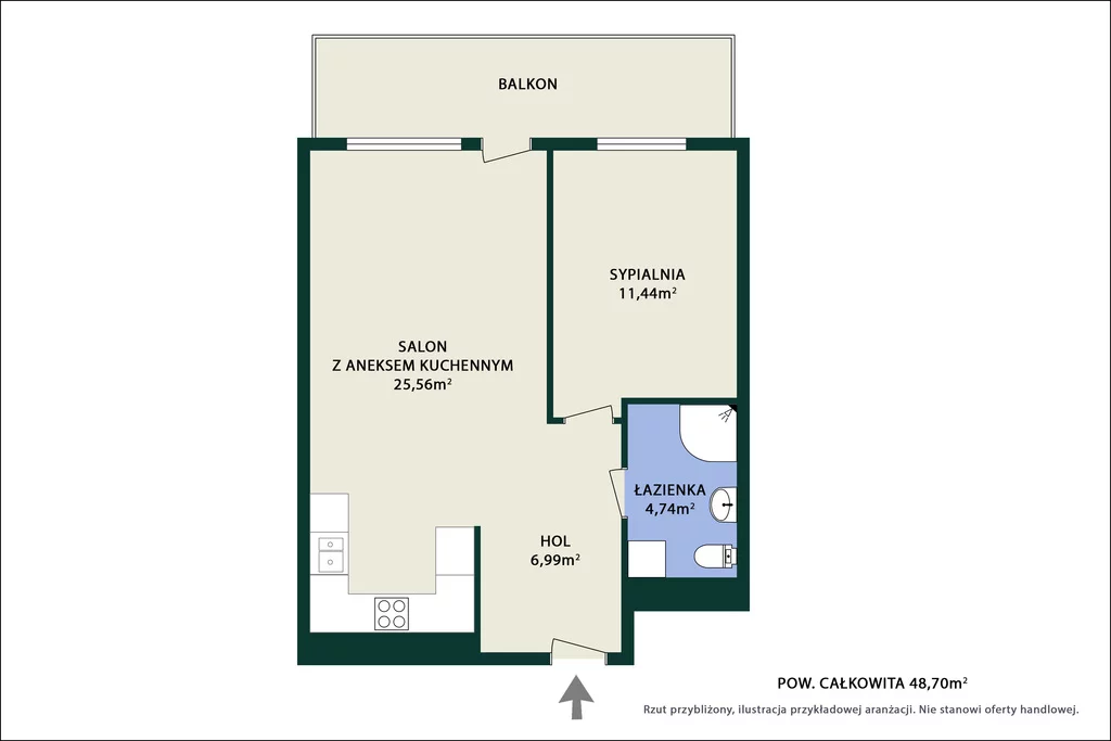 2 pokoje, mieszkanie 48,70 m², piętro 4, oferta nr , 1163/14727/OMS, Warszawa, Ursus, Ursus, Józefa Chełmońskiego