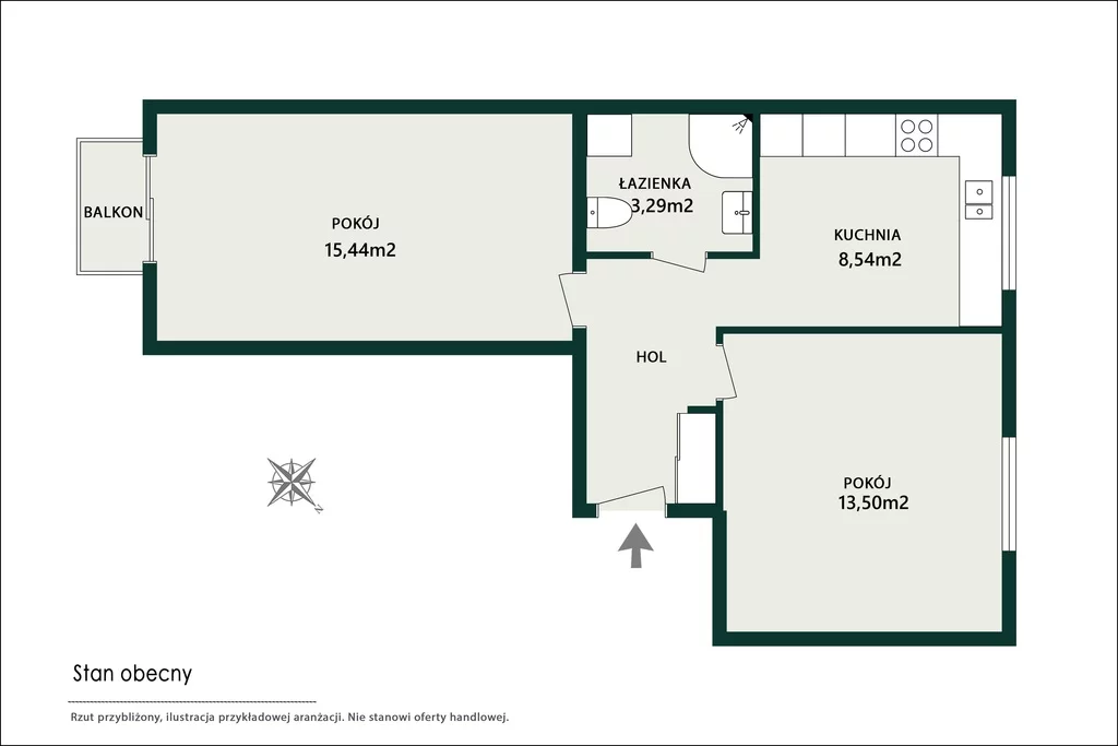 2 pokoje, mieszkanie 47,20 m², piętro 1, oferta nr , 1177/14727/OMS, Warszawa, Praga Północ, Praga Północ, Józefa Szanajcy