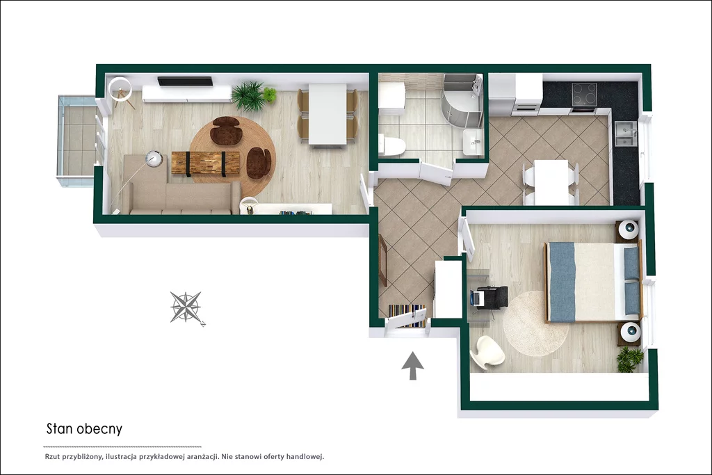 2 pokoje, mieszkanie 47,20 m², piętro 1, oferta nr , 1177/14727/OMS, Warszawa, Praga Północ, Praga Północ, Józefa Szanajcy