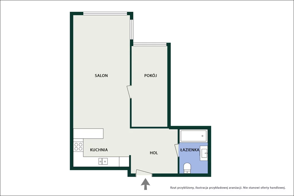 2 pokoje, mieszkanie 52,05 m², piętro 4, oferta nr , 1266/14727/OMS, Grodzisk Mazowiecki, Obrońców Getta