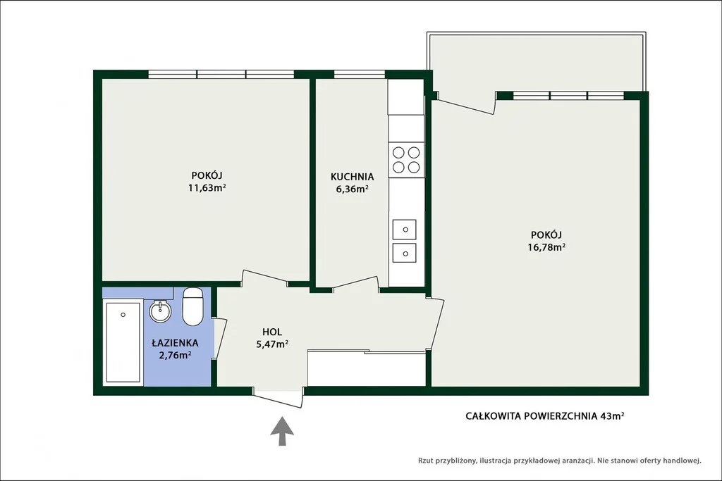 2 pokoje, mieszkanie 42,94 m², piętro 9, oferta nr , 583/14727/OMS, Warszawa, Mokotów, Mokotów, Oskara Langego