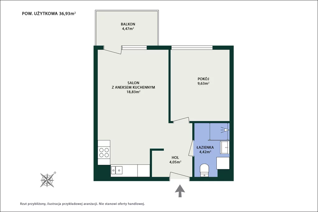2 pokoje, apartament 36,93 m², piętro 1, oferta nr , 1279/14727/OMS, Warszawa, Białołęka, Białołęka, Pawła Włodkowica